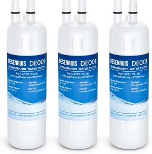 W10295370A Water Filter Replacement Compatible with W10295370, EDR1RXD1, Filter 1, WHR1RXD1, KAD1RXD1, P8RFWB2L, P8WB2L, P4RFWB, P5WB2L, Pack of 3,By DESENRUIS