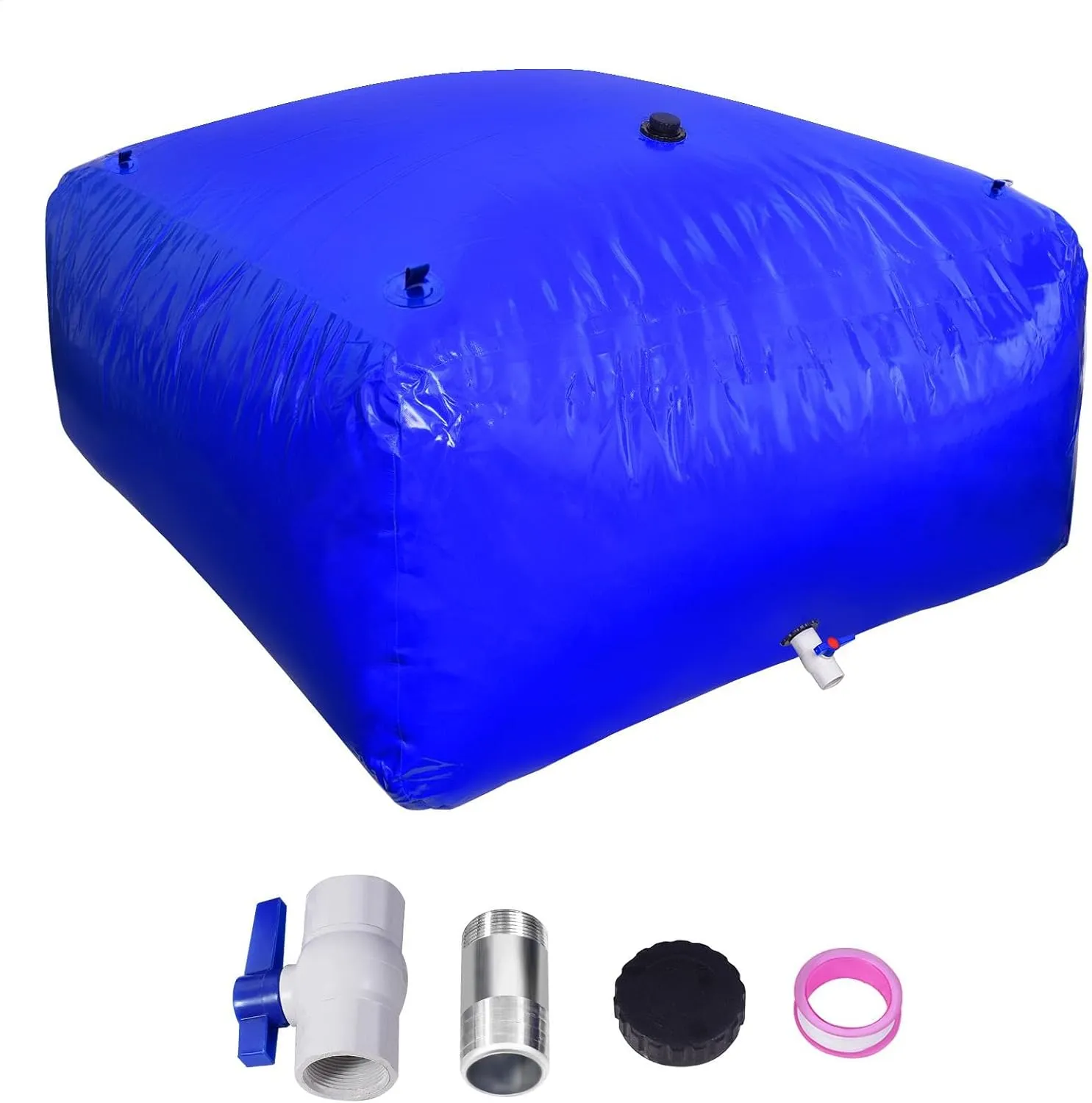 Water Bladder Tank - Foldable Water Container Bag with Valve - Portable Storage Barrel, Large Capacity Reservoir for Outdoor Watering RV Car Camping