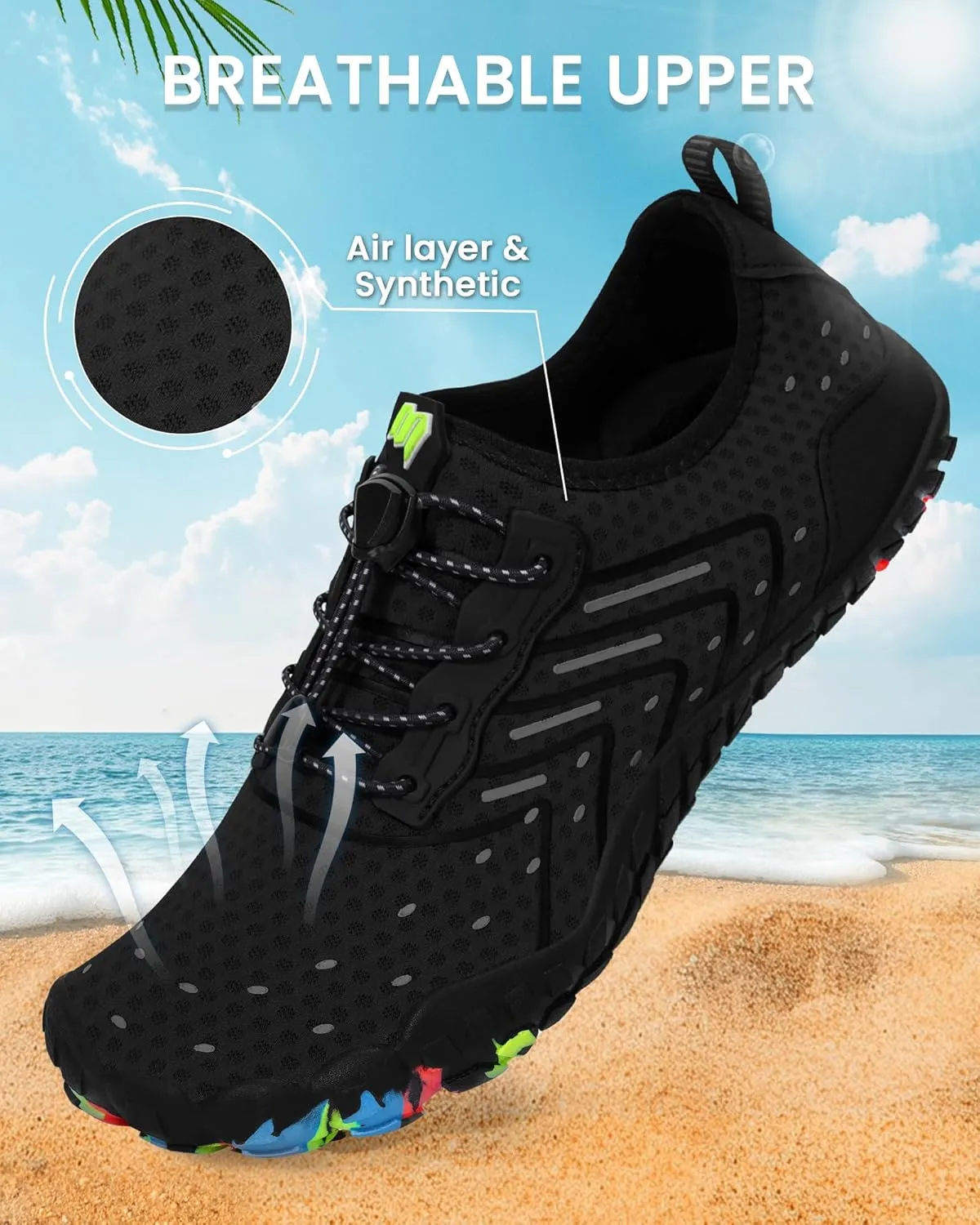 Water Shoes for Women Men Quick-Dry Barefoot Shoes Breathable Aqua Socks for Swim Beach River Pool Lake Hiking Surfing Kayaking