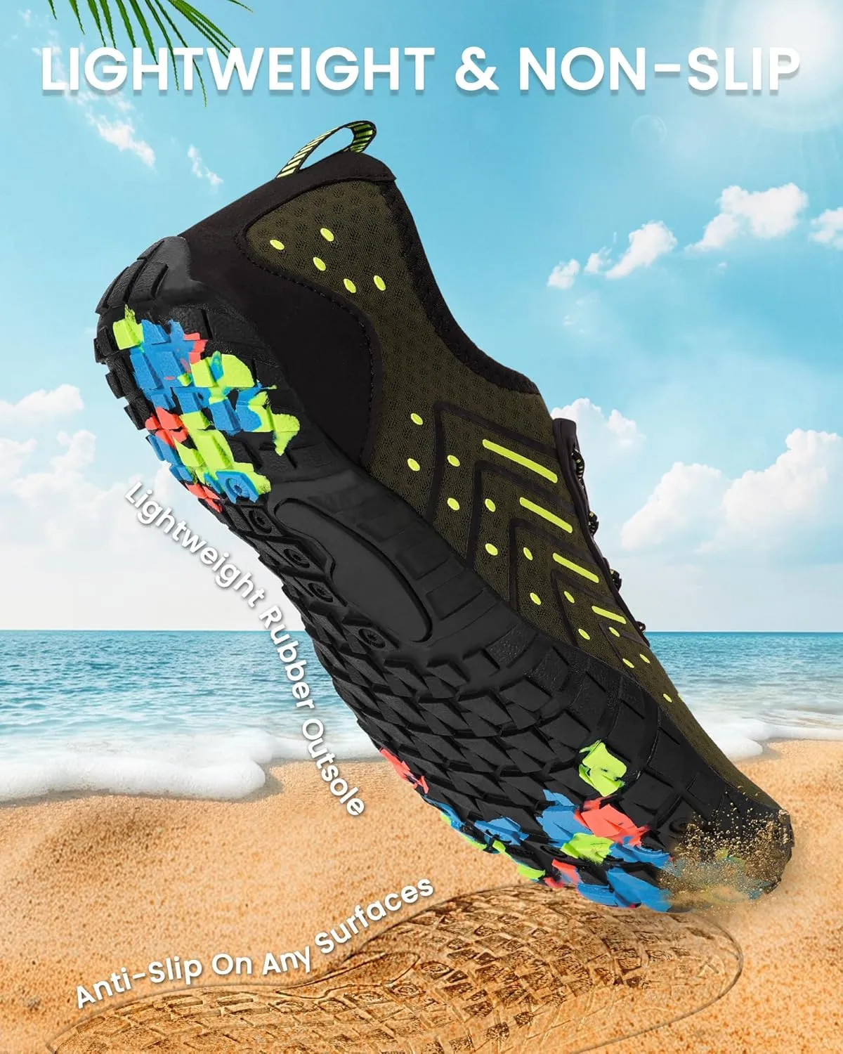 Water Shoes Women Men Adult Quick-Dry Aqua Socks Breathable Barefoot Shoes for Swim Beach River Pool Lake Hiking Kayaking Surfing