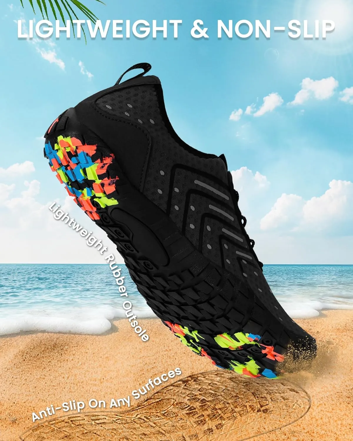Water Shoes Women Men Adult Quick-Dry Aqua Socks Breathable Barefoot Shoes for Swim Beach River Pool Lake Hiking Kayaking Surfing