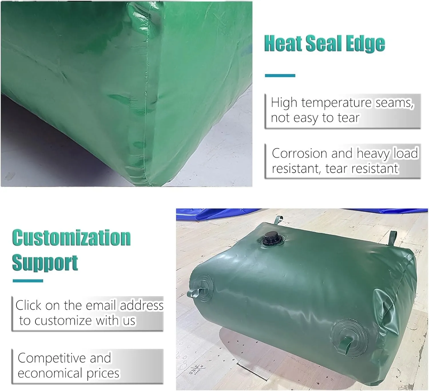 Water Storage Containers Large Bath Tub Water Storage Bag/Plastic Water Bladder, Soft Foldable Water Container for Home Emergency Water Storage, Truck Bed Camping Domestic Water Water Storage Barre