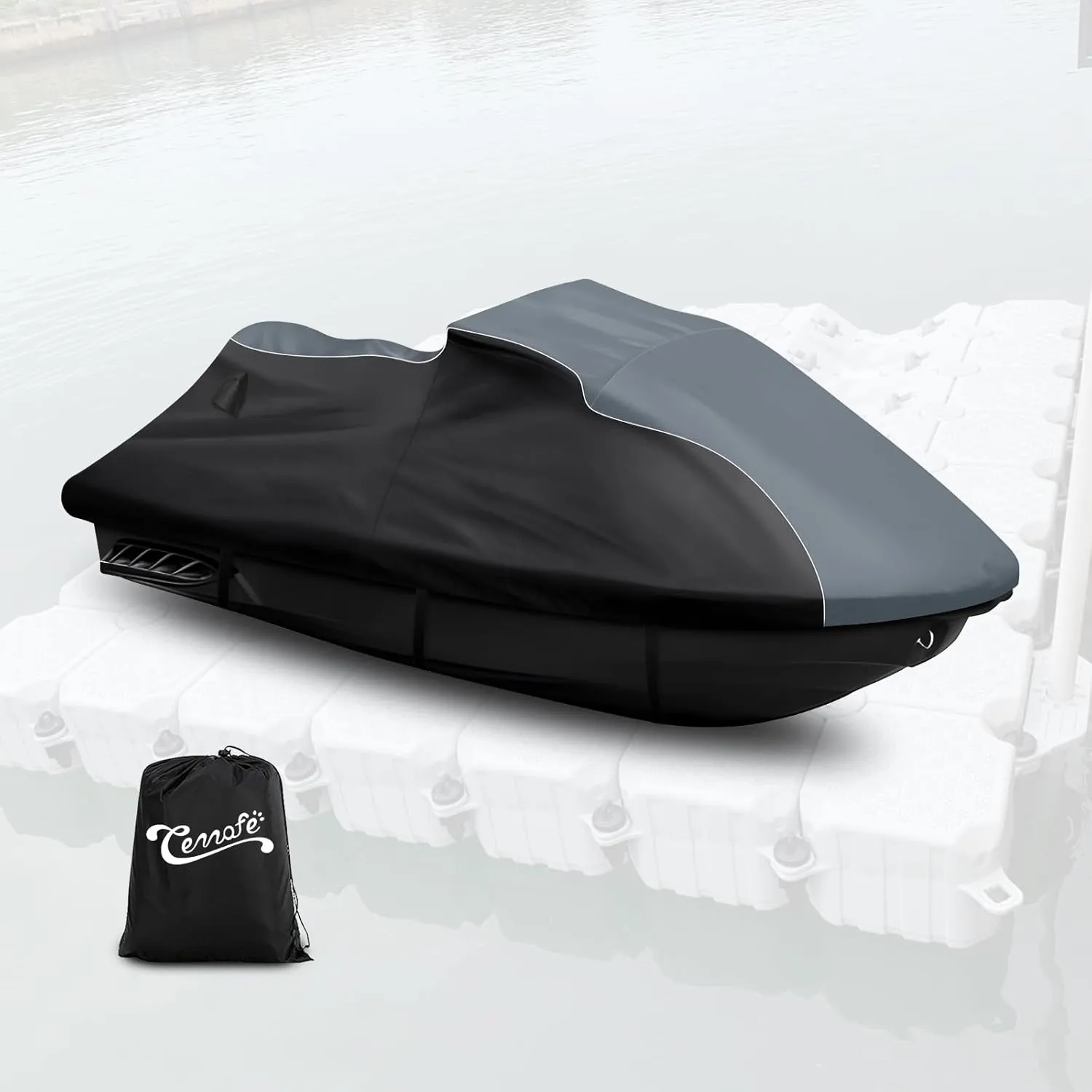 Waterproof Jet Ski Cover for Sea-doo 2011-2019 GTS, GTS Rental, GTI, GTI SE, GTI Limited, 600D Heavy Duty Oxford Jetski Covers, Trailerable Jetski Cover