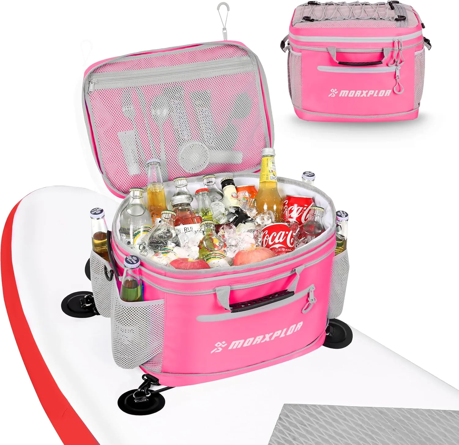 Waterproof PVC Material Paddleboard Cooler Deck Bag,40 cans Sup Deck Cooler Bag,Cooler Bag for Paddleboard,Lunch Box Cooler Insulated Bag,Camping Cooler Bag,Kayak Cooler Bag