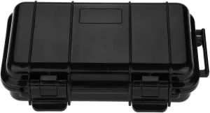 Waterproof Storage Case, Outdoor Shockproof and Pressure-Proof Waterproof Sealed Box Survival Storage Case for Fishing Camping Hiking Outdoor Activities, Black