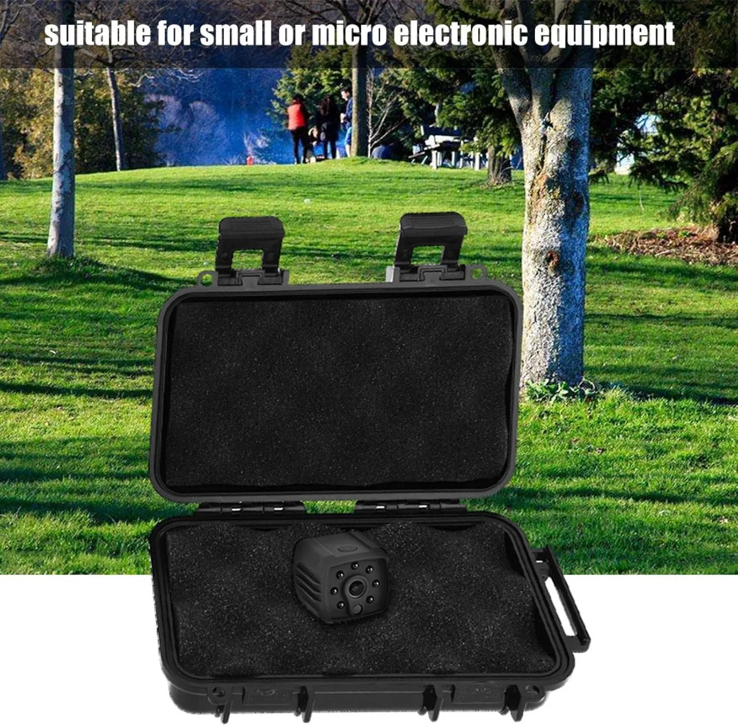 Waterproof Storage Case, Outdoor Shockproof and Pressure-Proof Waterproof Sealed Box Survival Storage Case for Fishing Camping Hiking Outdoor Activities, Black
