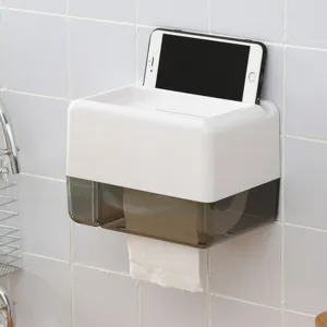 Waterproof tissue box stainless steel toilet paper dispenser standing toilet paper holder suction skull toilet paper