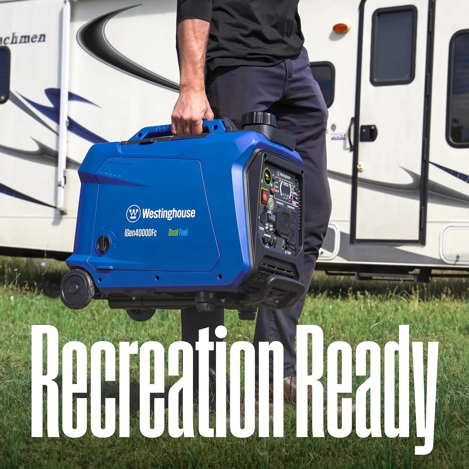 Westinghouse 4000 Peak Watt Super Quiet Dual Fuel Portable Inverter Generator, Remote Electric Start, Gas & Propane Powered, RV Ready, CO Sensor, Parallel Capable