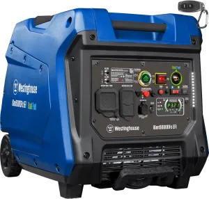 Westinghouse 5000 Peak Watt Super Quiet Dual Fuel Portable Inverter EFI Generator, Remote Electric Start, Gas & Propane Powered, RV Ready, CO Sensor, Parallel Capable