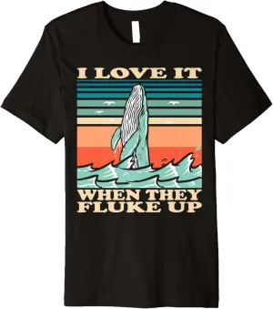 Whale watching I love it when they fluke up Premium T-Shirt