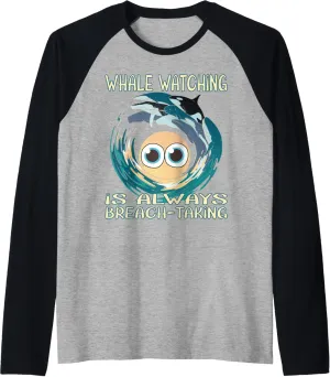 Whale watching is always breach-taking Raglan Baseball Tee