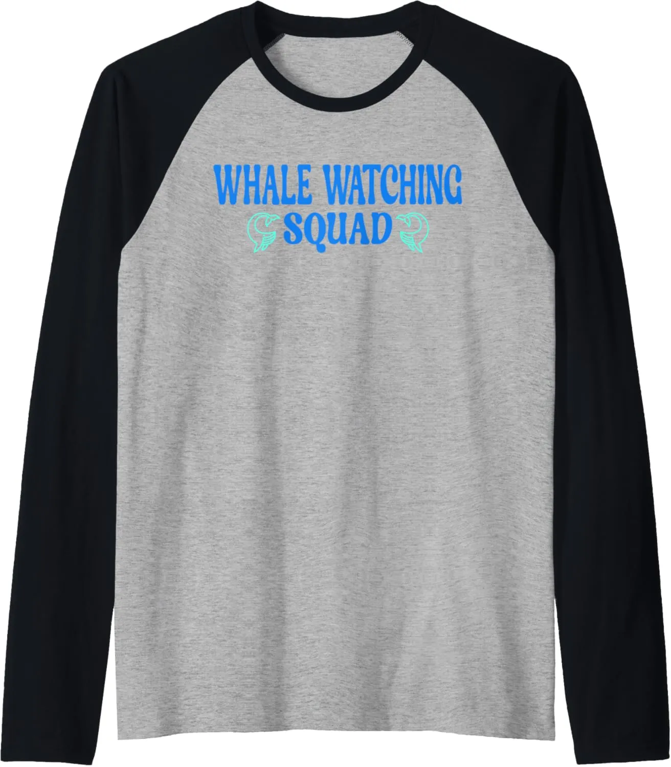 Whale watching Squad Raglan Baseball Tee
