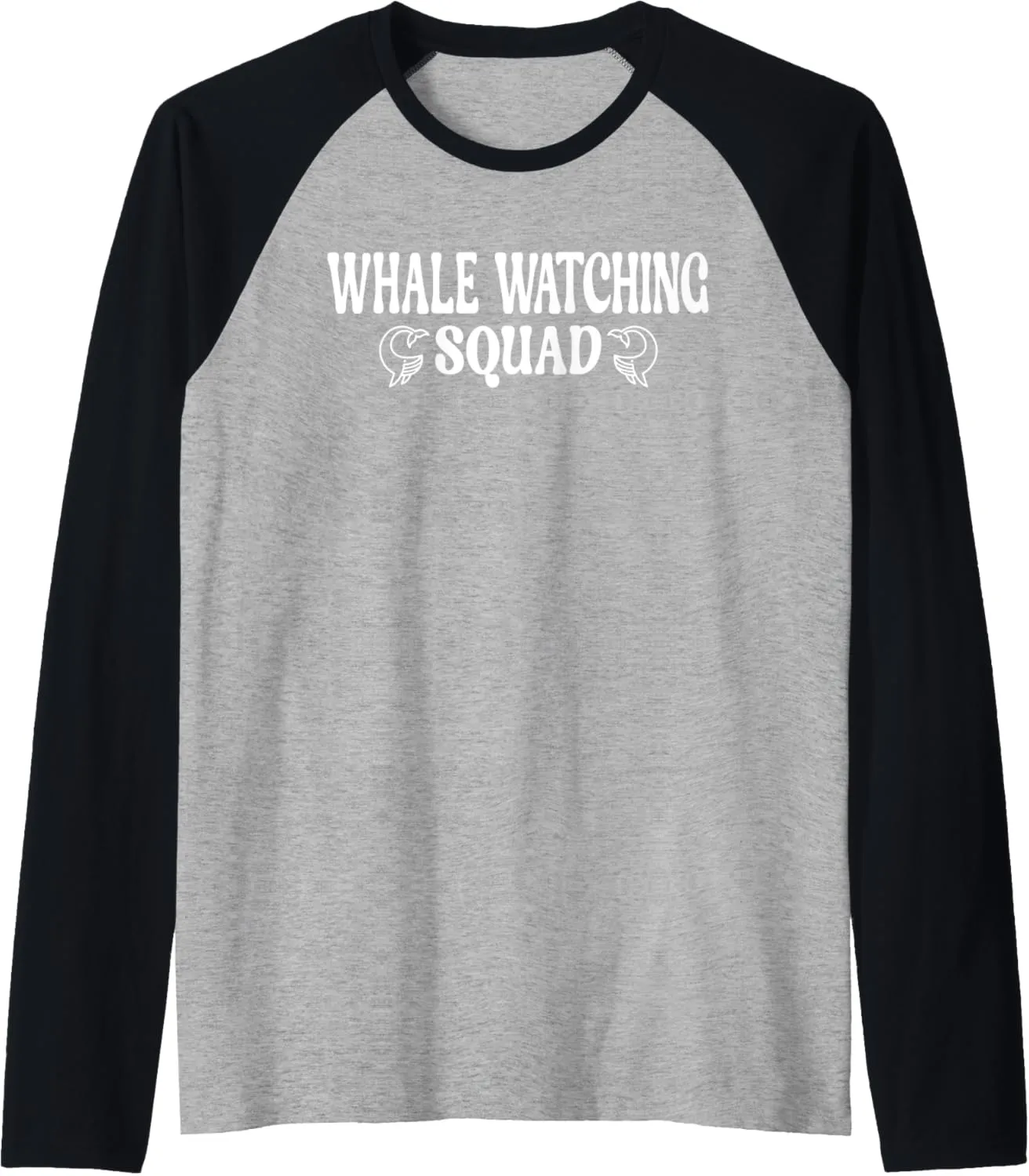 Whale watching Squad Raglan Baseball Tee