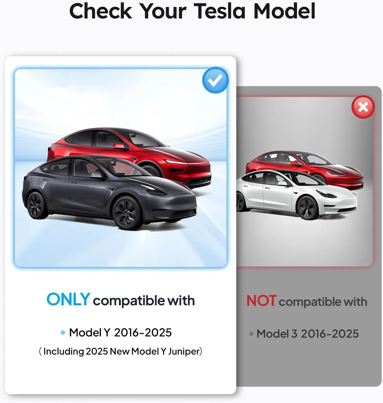 Wigoo 2025 Tesla New Model Y Accessories Windshield Sunshade [OEM Design, 100% Sun Blockage] Foldable Heat Insulation Sunshade with Storage Bag, for Model Y 2016~2025 (Juniper), Silver Coating