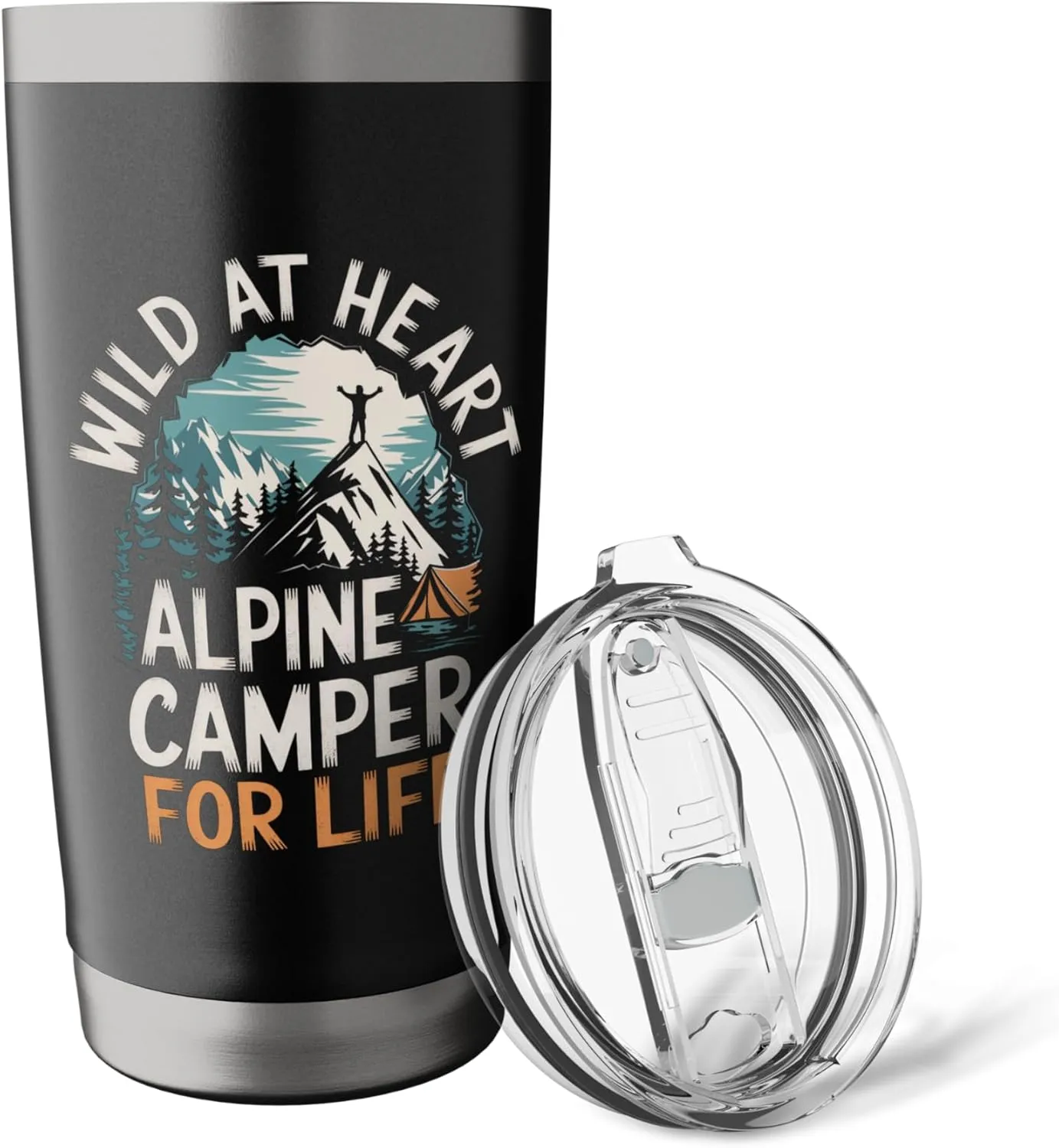 Wild at Heart Alpine Camper for Life Alpine Camping Stainless Steel Insulated Tumbler