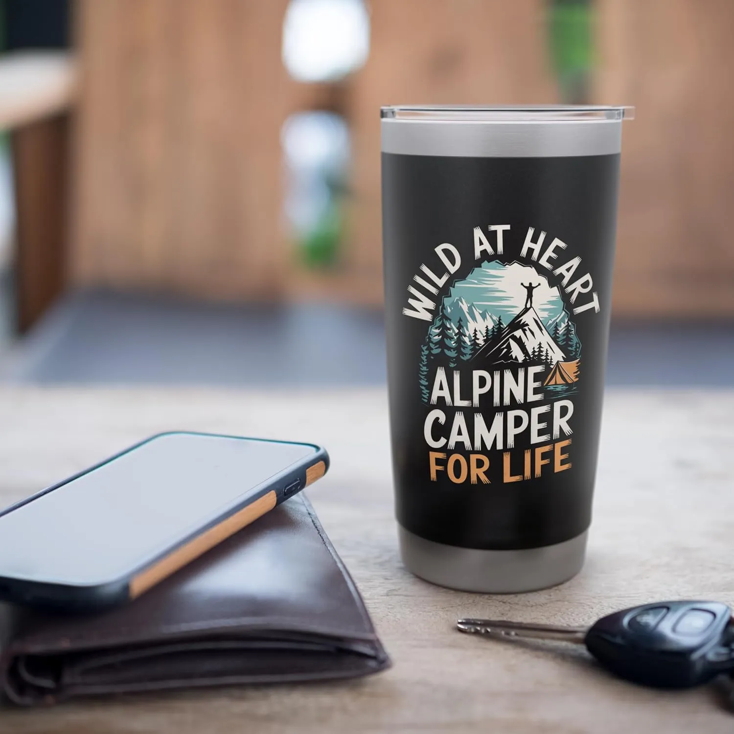 Wild at Heart Alpine Camper for Life Alpine Camping Stainless Steel Insulated Tumbler