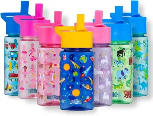 Wildkin Kids 16 Oz Water Bottle – BPA-Free Tritan, Leak-Proof Lid, Durable & Easy to Clean - Out of this World