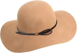 Women's 100% Wool Foldable Wide Brim Retro Fedora Floppy Felt Bowler Hat