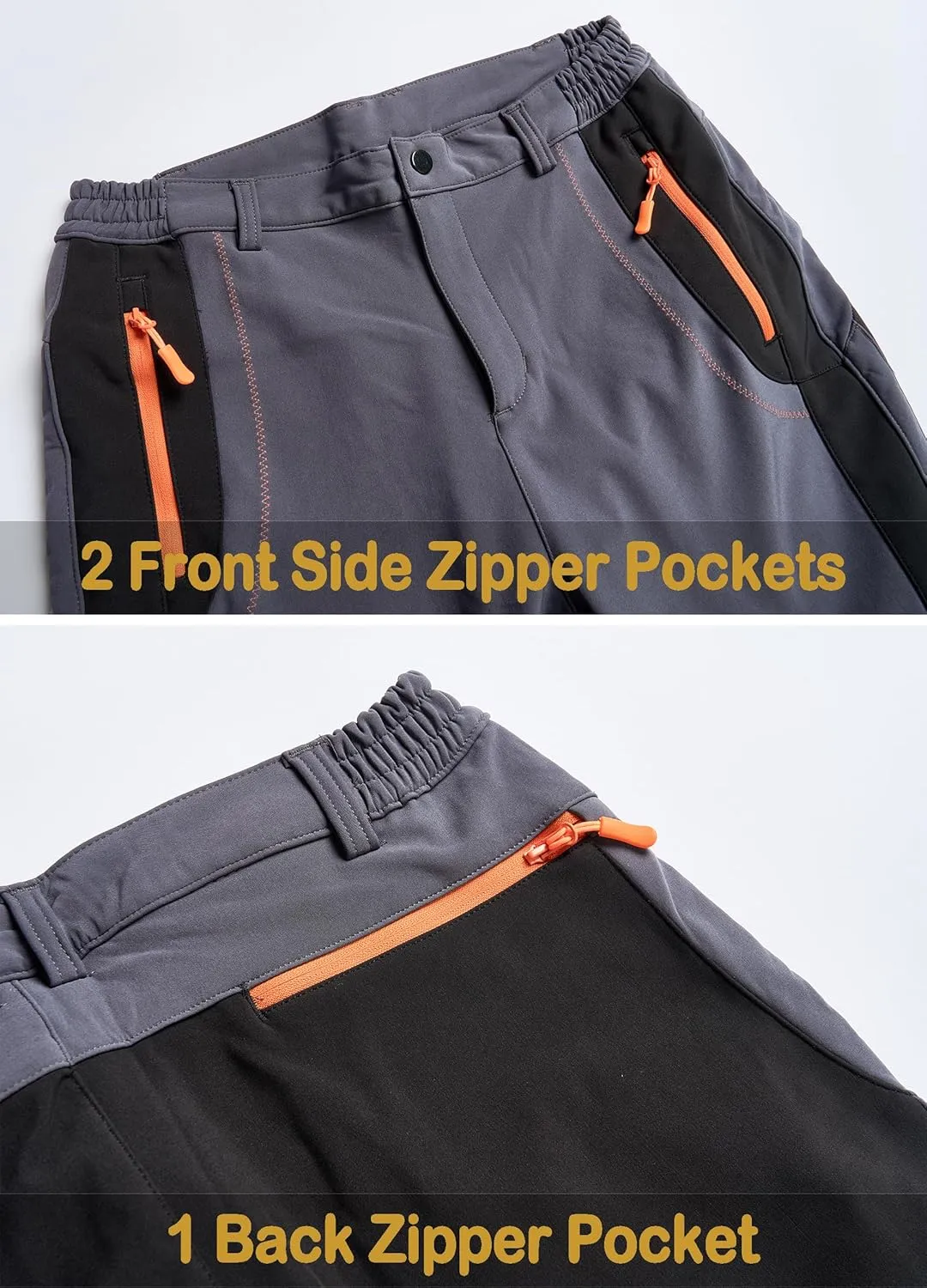 Women's Snow Ski Pants Fleece Lined Winter Outdoor Waterproof Insulated Warm Softshell Hiking Cargo Pants