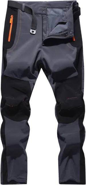 Women's Snow Ski Pants Fleece Lined Winter Outdoor Waterproof Insulated Warm Softshell Hiking Cargo Pants