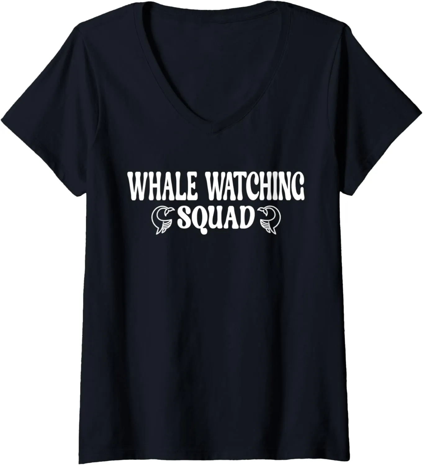 Womens Whale watching Squad V-Neck T-Shirt