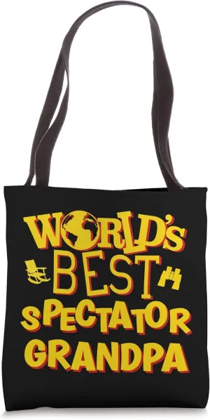 World's Best Sports Spectator Fan My Grandpa Tote Bag
