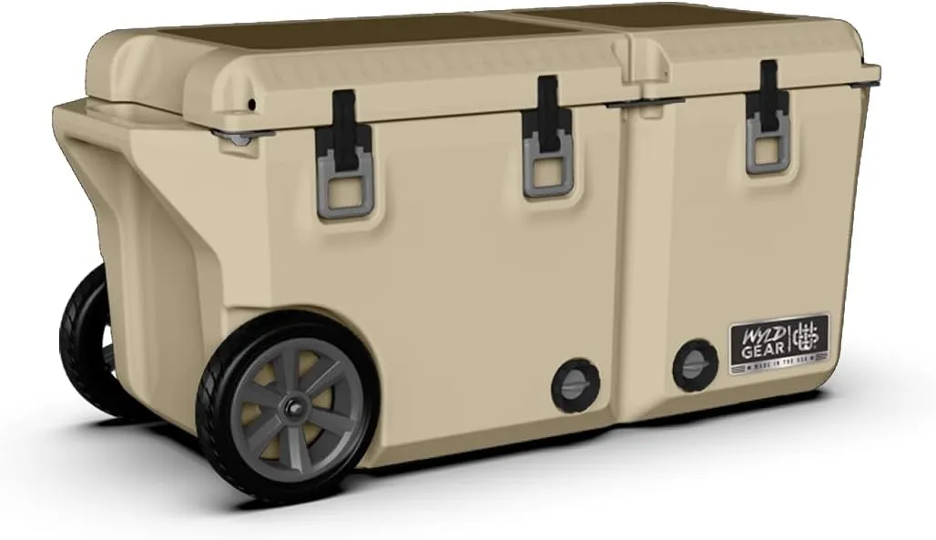 Wyld Gear 65qt Freedom Series Roto-Molded Cooler - Ice Chest - Heavy-Duty, High-Performance Ice Retention, Portable for Outdoor Adventures, Tailgating, and Camping