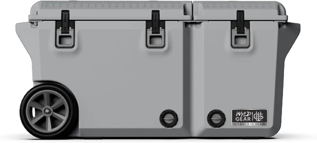 Wyld Gear 90qt Freedom Series Roto-Molded Cooler - Heavy-Duty Ice Chest,High-Performance Ice Retention, and Wheels. Perfect for Outdoor Adventures, Tailgating, Camping