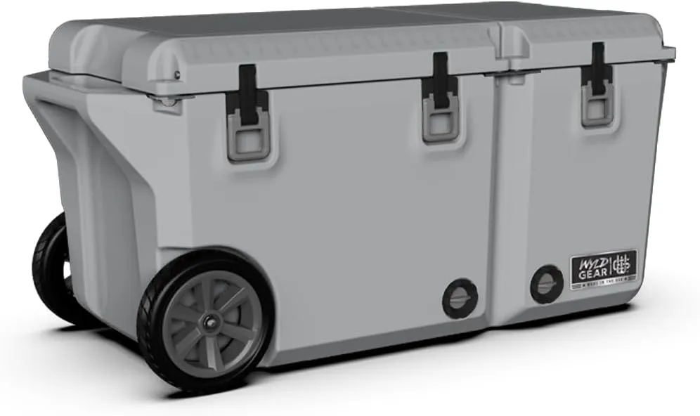 Wyld Gear 90qt Freedom Series Roto-Molded Cooler - Heavy-Duty Ice Chest,High-Performance Ice Retention, and Wheels. Perfect for Outdoor Adventures, Tailgating, Camping
