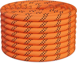 X XBEN Braided Polyester Arborist Rope 3/4 inch X 120ft, 48 Strands, 12 Inner core,8626 LBS Breaking Strength Outdoor Rope, Arborist Rigging Rope for Rock Hiking Camping Swing Tree Rescue