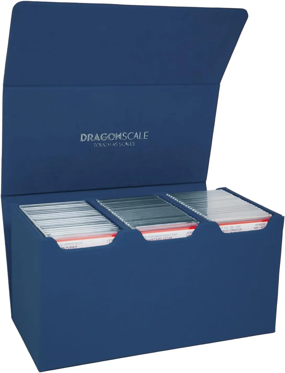 X3R Ultimate Slab Case 3-Row – Premium Leather Storage Box for Graded Trading Cards, Waterproof & Durable, Fits PSA, BGS, CGC – Abyss