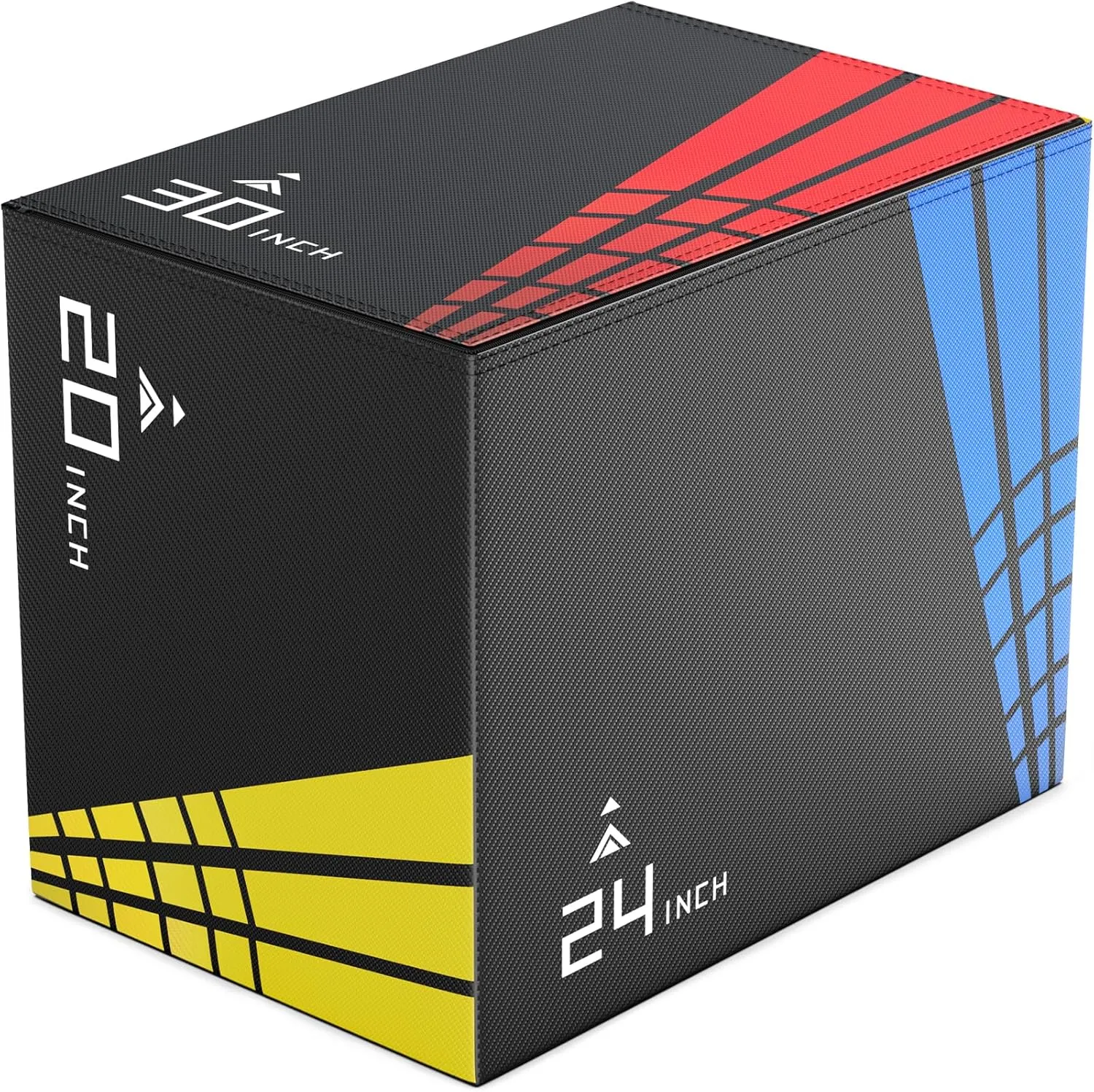 XDDAIS 3-in-1 Heavier Foam Plyometric Box Jumps for Home Gym,Firm Soft Foam Plyo Box,30”x24”x20”-24”x20”x16”-20"x16"x14" Plyometric Box,440lb Weight Capacity Jump Box Gym Fitness Workout Training