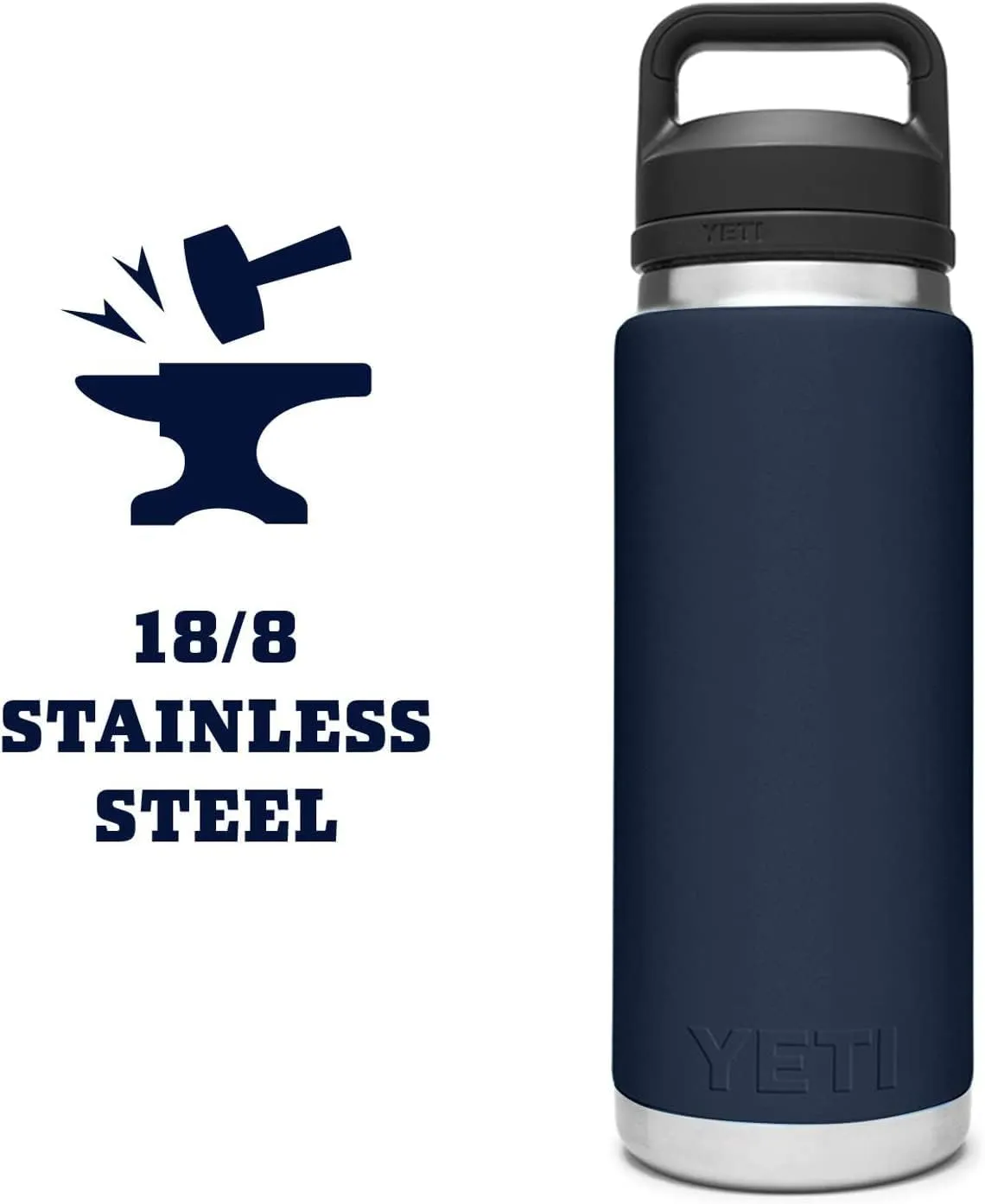 YETI Rambler 36 oz Bottle, Vacuum Insulated, Leakproof, Stainless Steel with Chug Cap