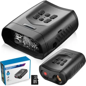 ZentOy Night Vision Binoculars for Adults, 10X Digital Zoom, 984ft/300M Viewing Range Night Vision Goggles with 3.5" LCD Screen Take HD 4K Photos/1080p Videos for Total Darkness, Include 32GB Card
