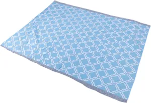 Zerodis Picnic Blanket Blankets Fabric Outdoor Picnic Double Sided Rainproof Mat Easy to Fold and Lightweight Sand Beach Mat for Family Dinners Soft and (Blue)