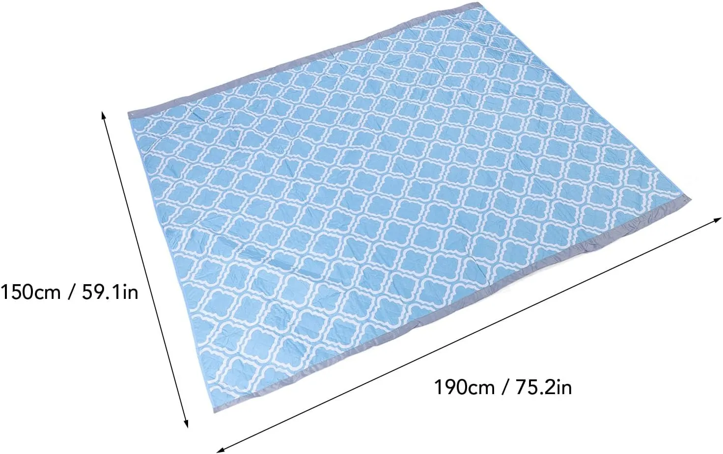 Zerodis Picnic Blanket Blankets Fabric Outdoor Picnic Double Sided Rainproof Mat Easy to Fold and Lightweight Sand Beach Mat for Family Dinners Soft and (Blue)