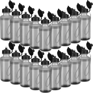 Zubebe 36 Pcs Sport Water Bottles Bulk 21 oz Squeeze Reusable BPA-Free Plastic Water Bottle with Nylon Strap Leak Proof Blank DIY Cup for School Football Team Beach Summer Grad Gift