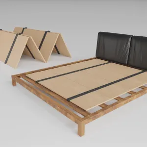 Zutan, Foldable Box Spring, Bunkie Board and Bed Support Board to Minimize Bed, Good for Day Bed, Trundle Bed, Bunkbed & Platform Bed, No Assembly Needed, Full, Beige